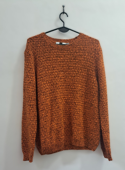 Pomarańczowy sweter męski TOPMAN S